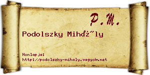 Podolszky Mihály névjegykártya